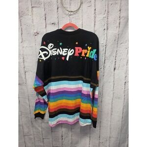 Disney Pride cast member spirit jersey Size XL Rainbow LGBTQ Adult Stripes
